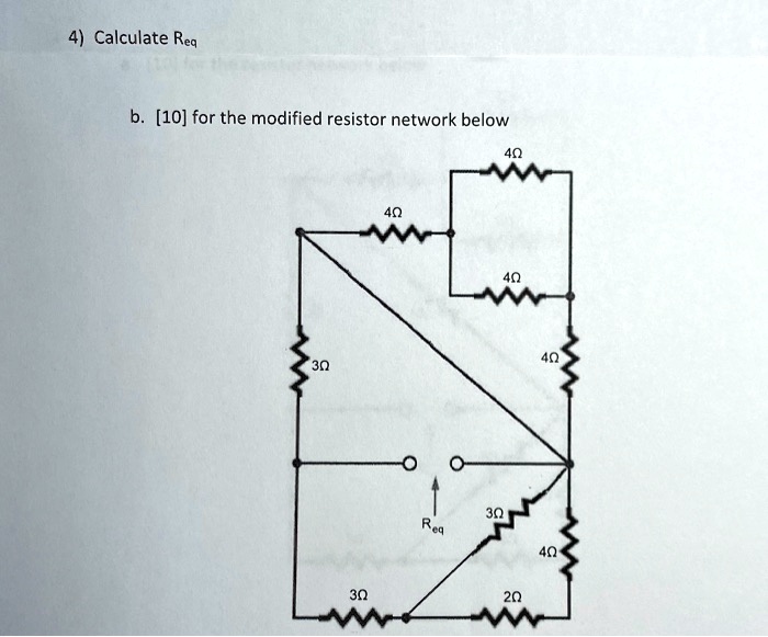 SOLVED Calculate Req [10] for the modified resistor network below