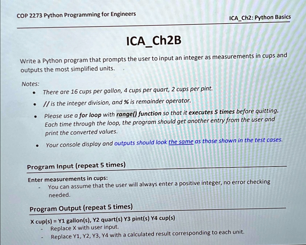 Cop 2273 python programming for engineers icach2 python basics icach2b