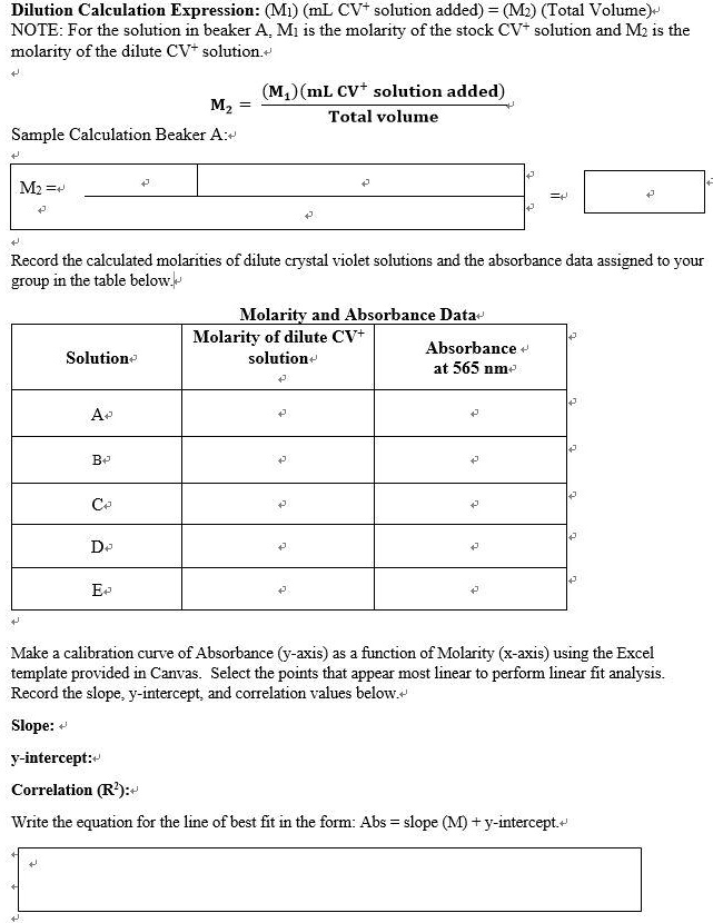 SOLVEDDilution Calculation Expression (Mt) (mL CV solution added