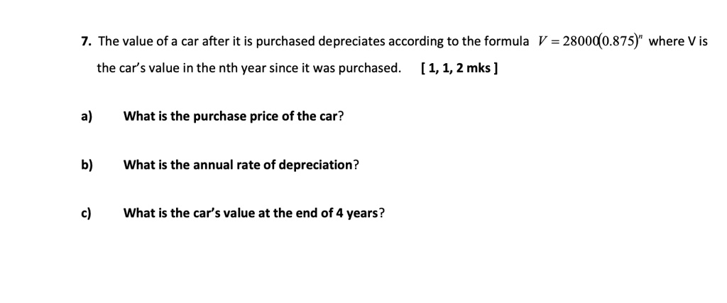 the-value-ofa-car-after-it-is-purchased-depreciates-a-solvedlib