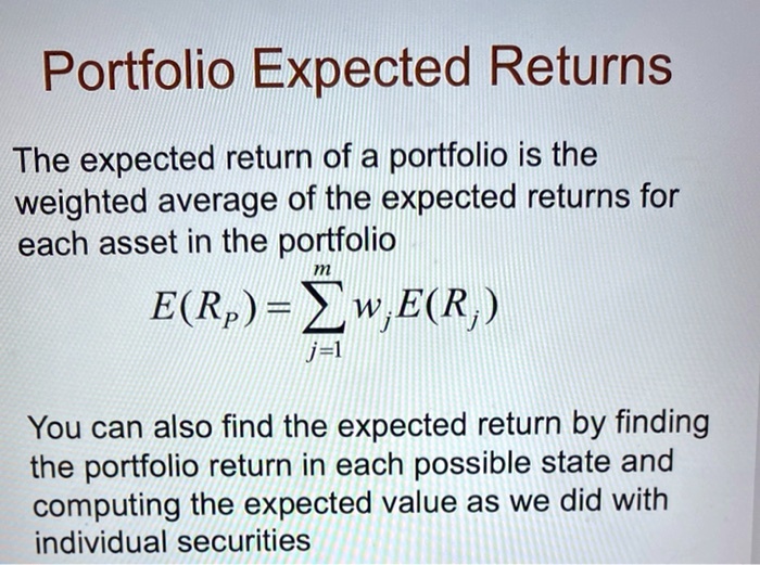 solved-portfolio-expected-returns-the-expected-return-of-a-portfolio