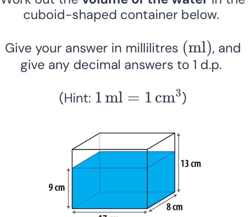 Cuboid shaped Container Below Give Your Answer In Millilitres ml cuboid-shaped-container-below-give-your-answer-in-millilitres-ml