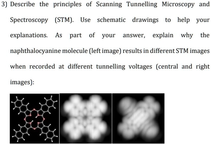 3) Describe the principles of Scanning Tunnelling Microscopy...