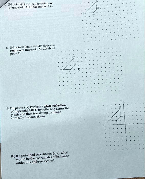 SOLVED: (10 Points) Draw The !8Q" Rotitioa Dpeoid ABCD About Point ...