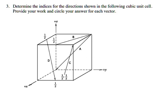 SOLVED: Determine the indices for the directions shown in the following ...