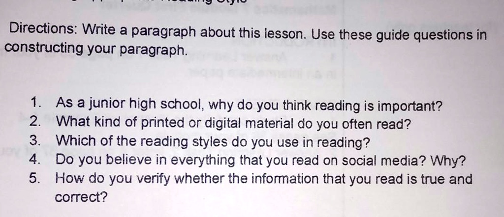 importance of reading paragraph