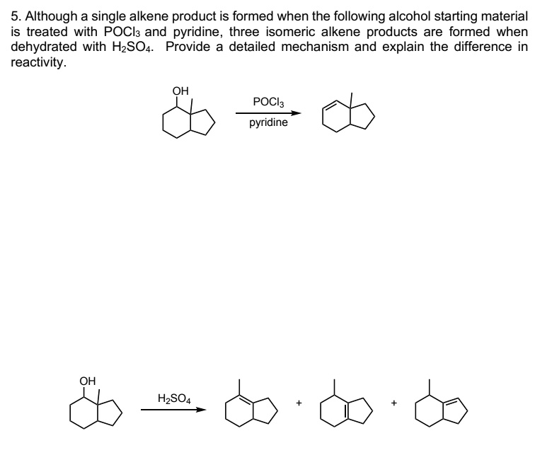 SOLVED: Although a single alkene product is formed when the following ...