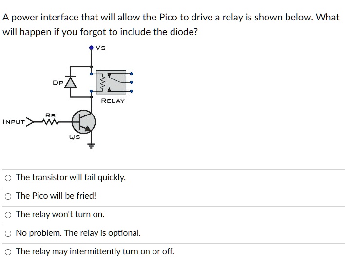 SOLVED A power interface that will allow the Pico to drive a relay is