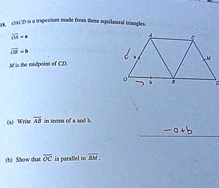 SOLVED: 1. OCN is a trapezium made from three equilateral triangles. 2 ...