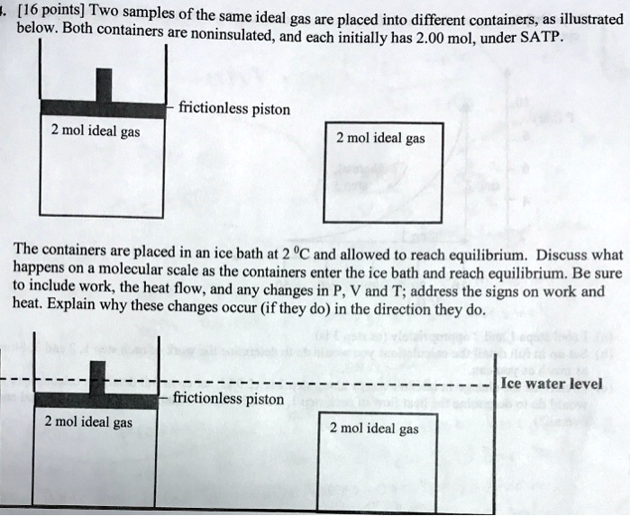 SOLVED: [16 Points] Two Samples Of The Same Ideal Gas Are Placed Into ...