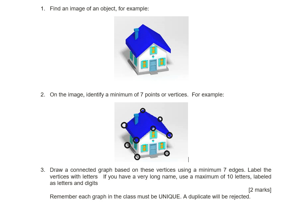 1. Find an image of an object, for example: 2. On the image, identify a ...