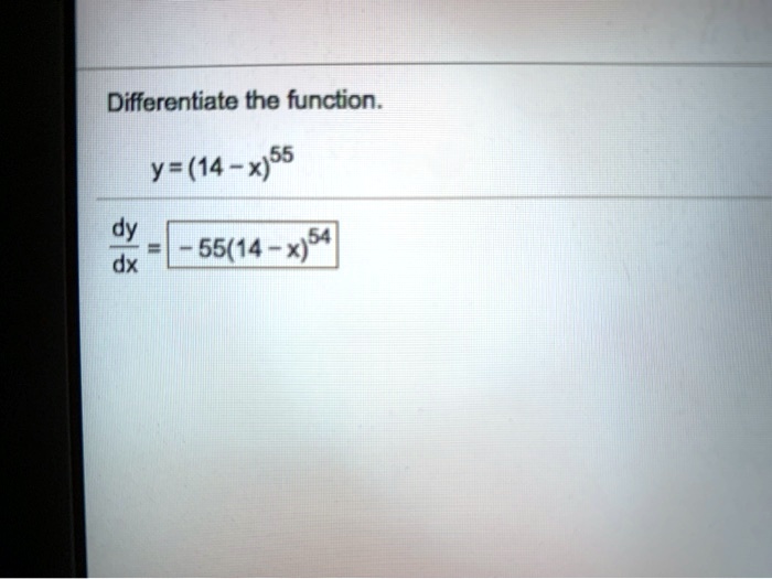 differentiate the function y14 x55 dy dx 5514 4s 78947