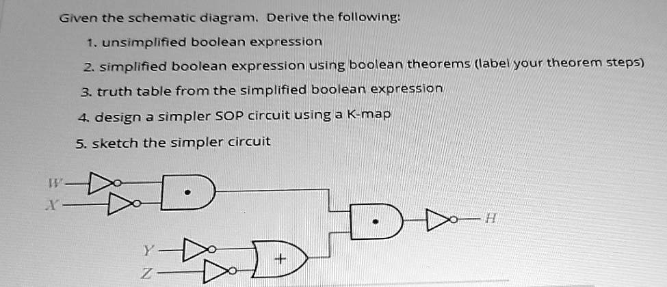 SOLVED: Given the schematic diagram, derive the following: 1 ...