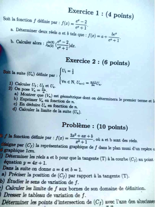 SOLVED: Exercice 1: (4 Points) Soit La Fonction DÃ©finie Par : F(z) = 8 ...