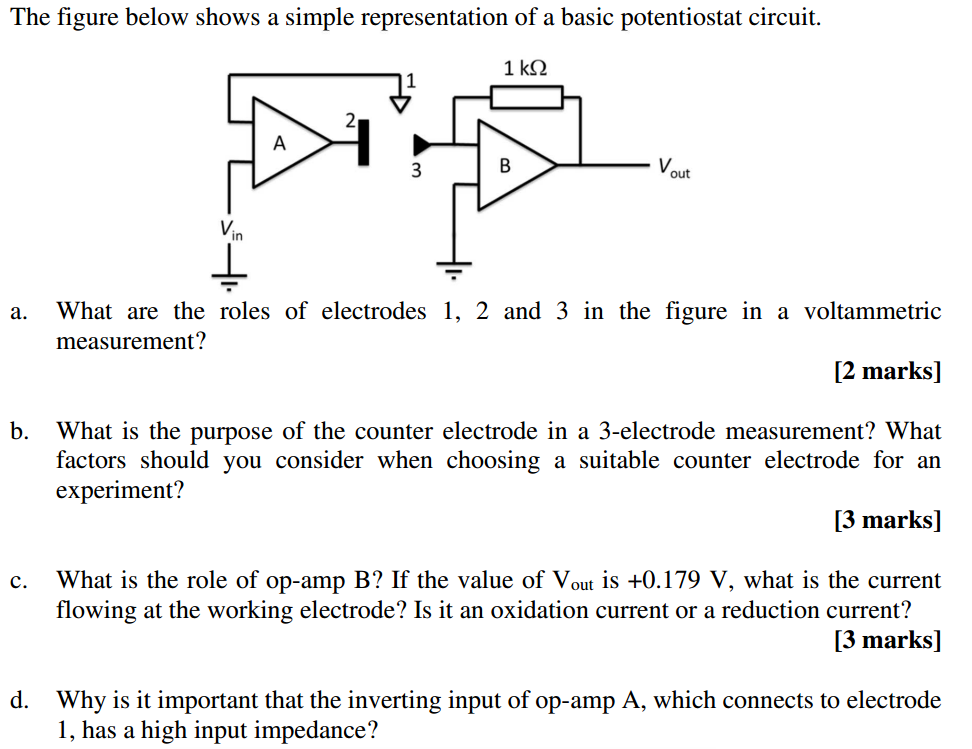 The figure below shows a simple representation of a basic potentiostat