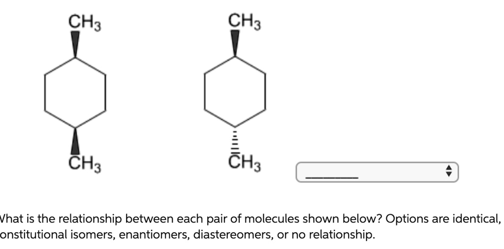 Solved What Is The Relationship Between Each Pair Of Molecules Shown Below Options Are 5076