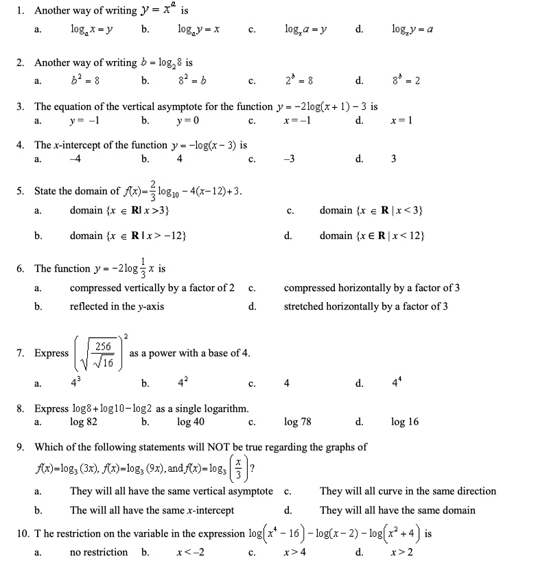 SOLVED: Another way of - writing Y = x