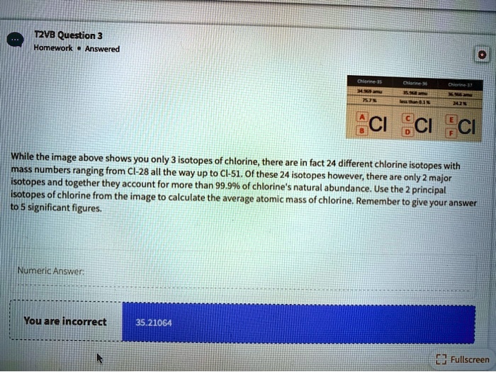 Title Isotopes of Chlorine and Average Atomic Mass Calculation While the image above shows only