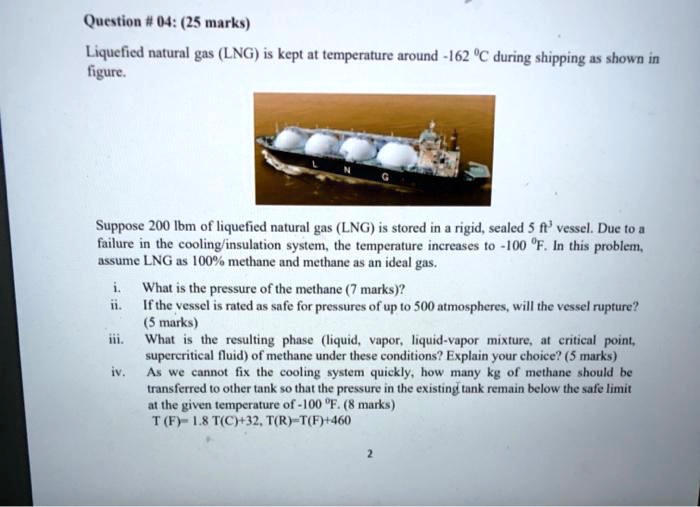 SOLVED Liquefied natural gas (LNG) is kept at a temperature around