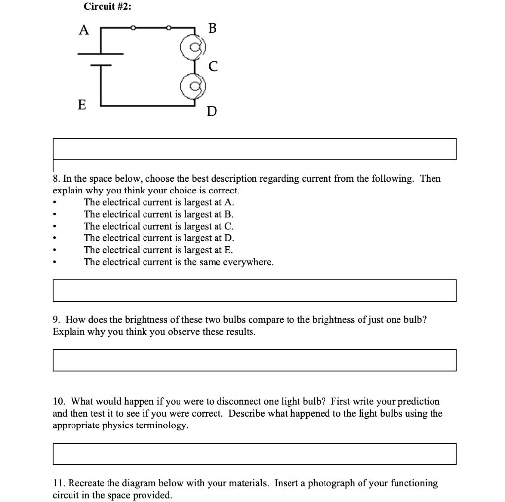SOLVEDCircuit 2 B D 8. In the space below, choose the best