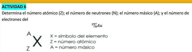 Solved Determina El Número Atómico Z El Número De Neutrones N El Número Másico A Y El 9747