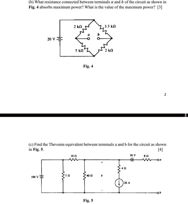 (b) What resistance connected between terminals a and b of the circuit ...
