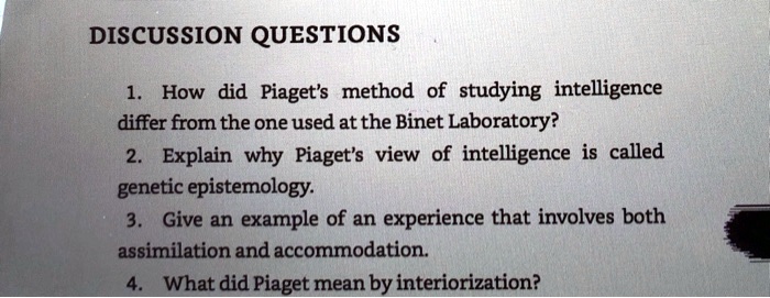 Piaget method clearance