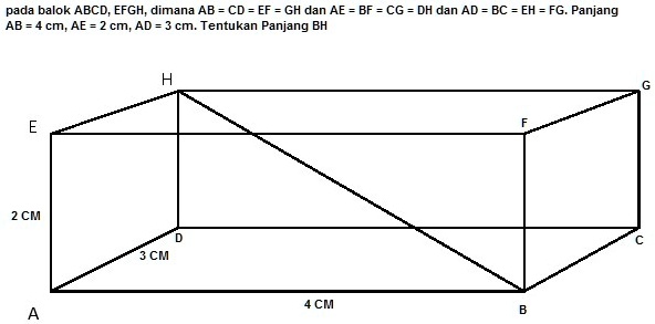 SOLVED: Pada Balok ABCD, EFGH, Dimana AB = CD = EF = GH Dan AE = BF ...