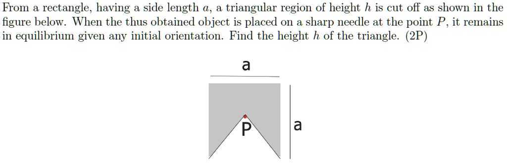 Triangular Rectangular Region SOLVED: From a rectangle, having a side length , a triangular region of ...