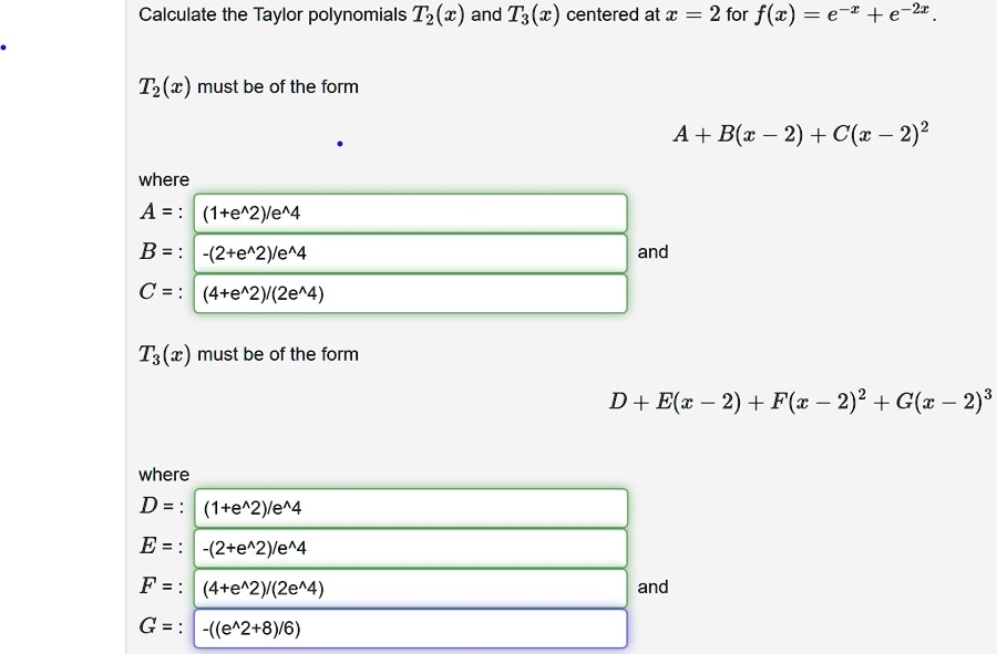 Calculate The Taylor Polynomials Tz X And Tz X Cen Itprospt