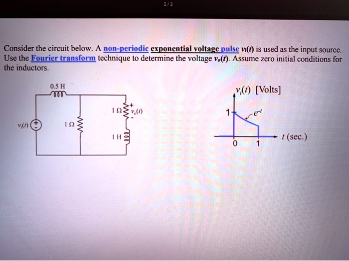 SOLVED: Consider the circuit below. A non-periodic exponential voltage ...