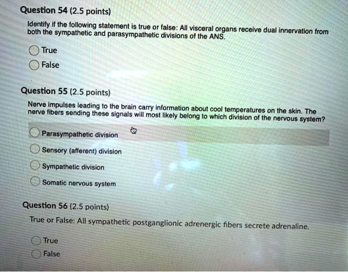 Which Of The Following Statements About Fiber Are True SOLVED: Question 54 (2.5 points): Identify if the following statement