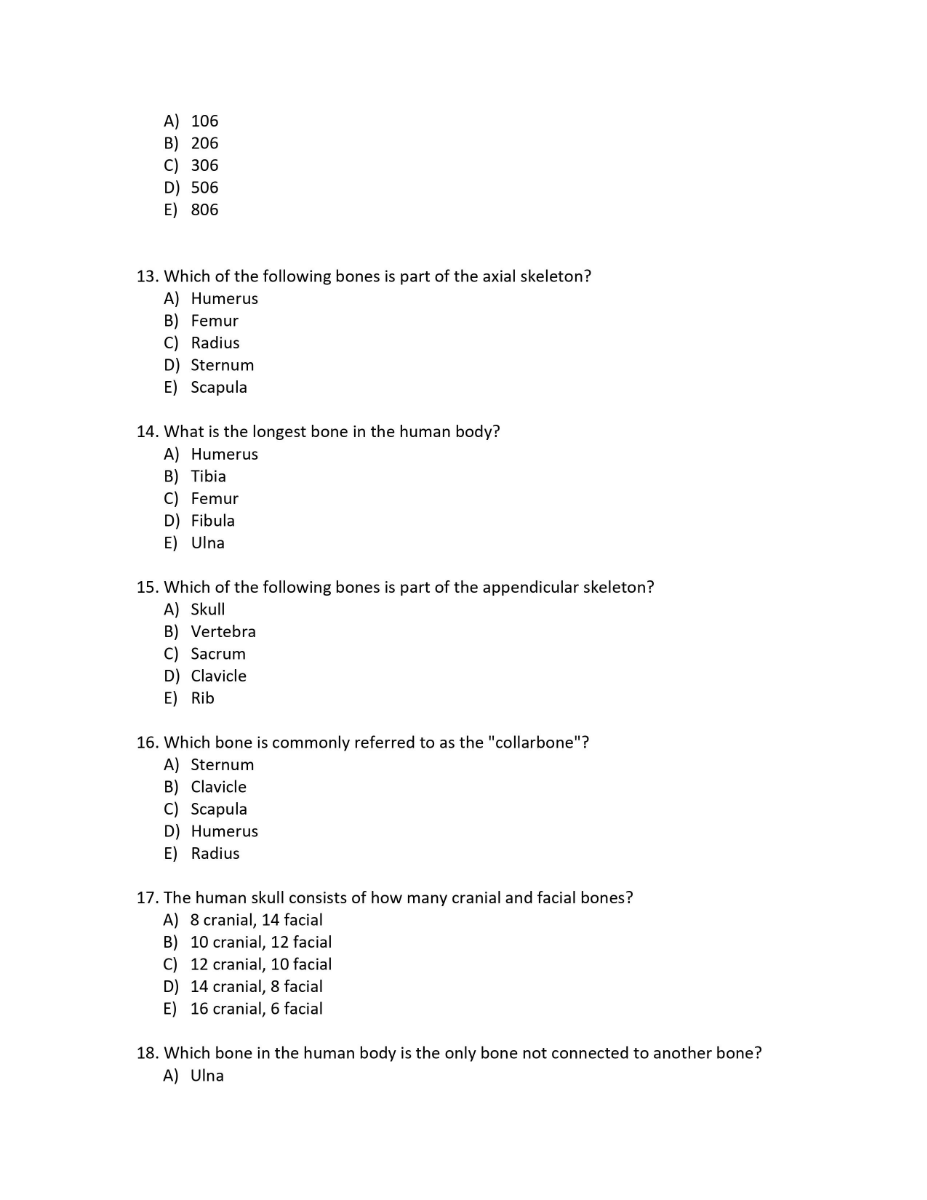 Solved: A) 106 B) 206 C) 306 D) 506 E) 806 13. Which Of The Following 