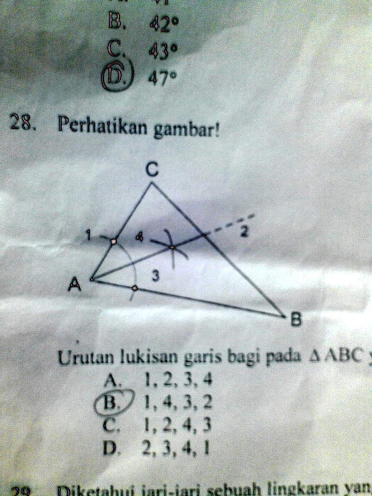 Solved: Perhatikan Gambar! Urutan Lukisan Garis Bagi Pada Abc Yang 