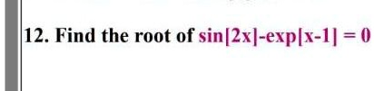 12 find the root of sin2x explx i 40422