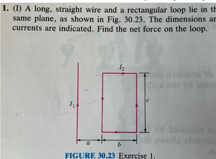 1. (I) A long, straight wire and a rectangular loop lie in th same ...