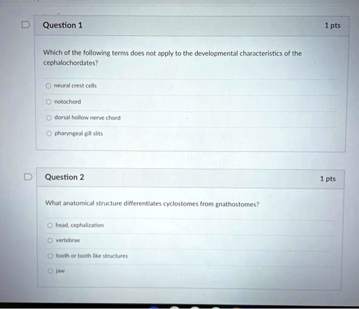 Solvedquestion 1pts Which Of The Following Terms Does Not Apply To The Developmental 0506