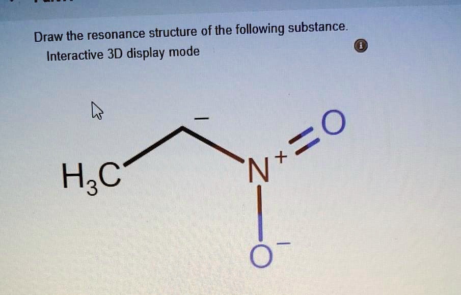 SOLVED Draw the resonance structure of the following substance