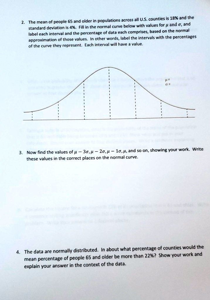 SOLVED: The mean of people 65 and older in populations across all U.S ...