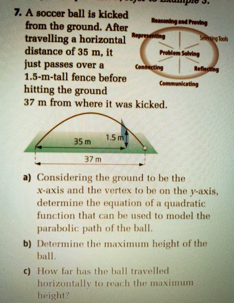 SOLVED Need help ASAP!! A soccer ball is kicked from the ground. After