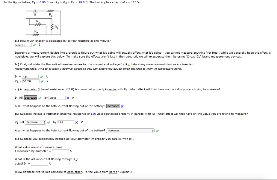SOLVED An ammeter (internal resistance of 2 Ω) is connected properly