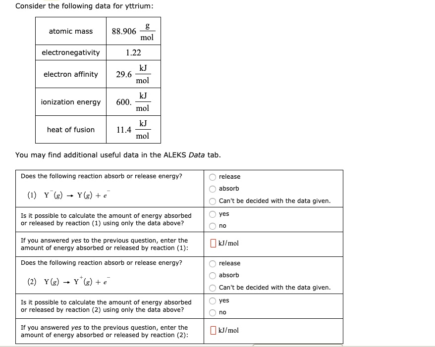 solved-consider-the-following-data-for-yttrium-n-atomic-mass-n-88-906