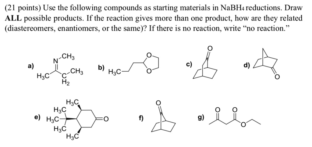 SOLVED: (21 Points Use The Following Compounds As Starting Materials In ...