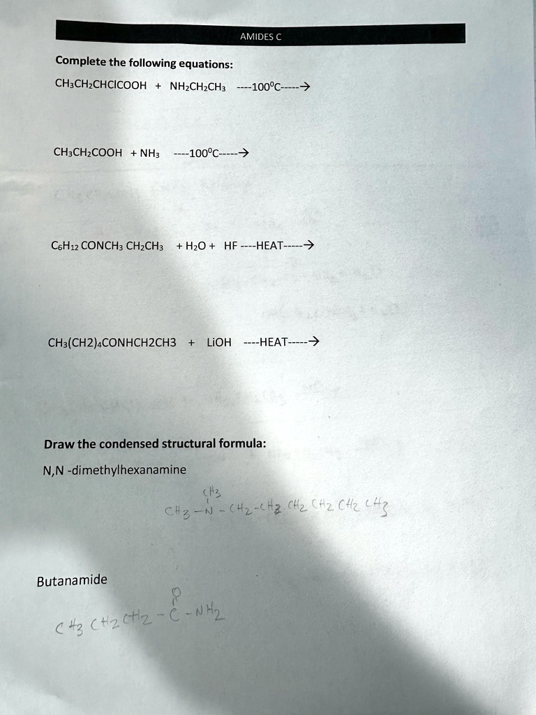 Structural Formula Of Butanamide