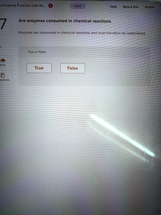 SOLVED: Enzymes Function Lab Ho Scd Heln Save Exi Subula Are Enzymes ...