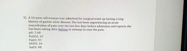 a 54 year old woman was admitted for surgical workup having a long ...