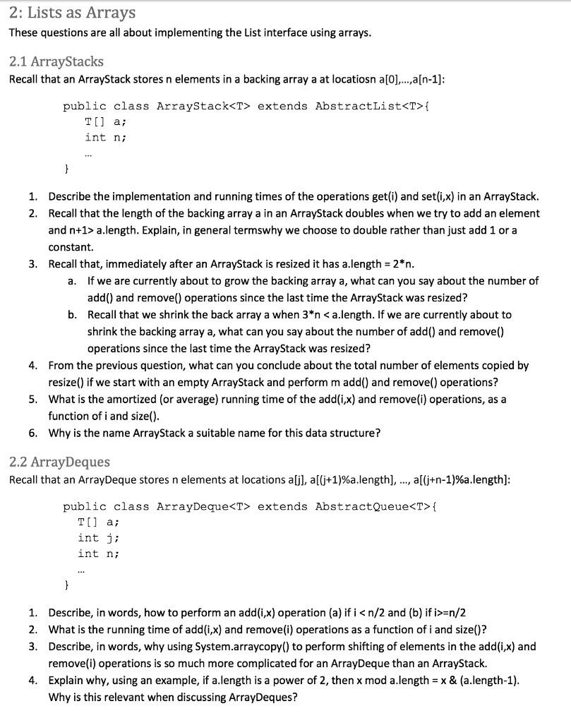 VIDEO solution: 2: Lists as Arrays These questions are all about ... image.