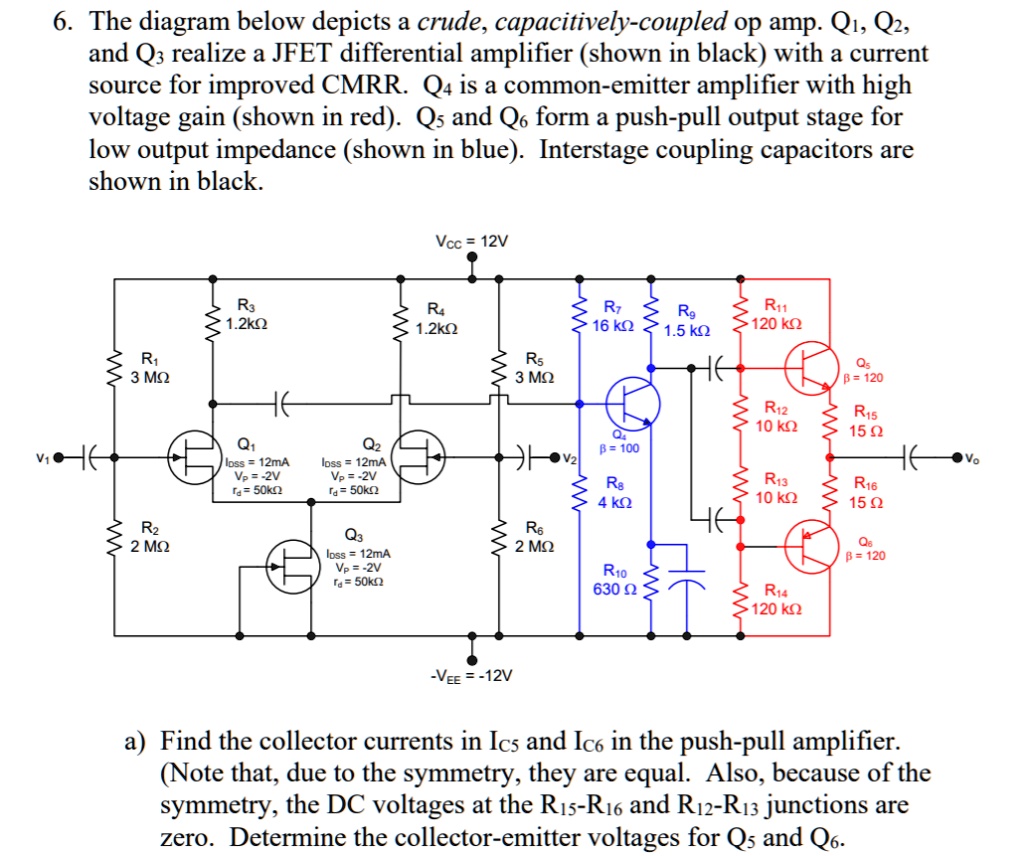 SOLVED The diagram below depicts a crude, capacitivelycoupled op amp