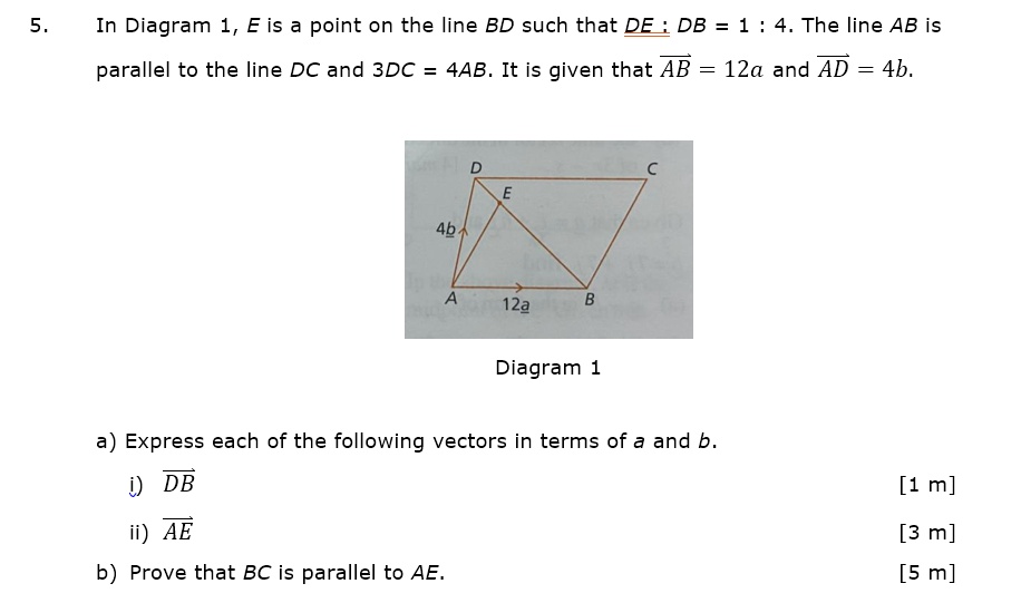 SOLVED: In Diagram 1, E is a point on the line BD such that DE = DB = 1 ...