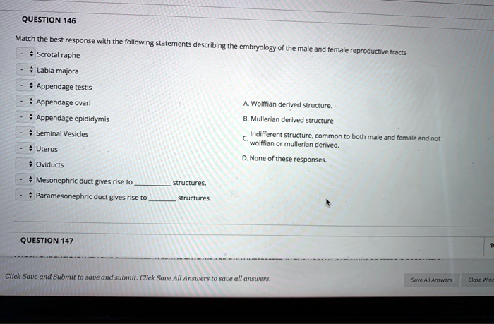 SOLVED: QUESTION 146 Match the best response with the following